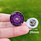 Metatron Cube Stainless Steel Pin Badge Sri Yantra Sacred Geometry Glass Brooch for Men Women Bag Decoration