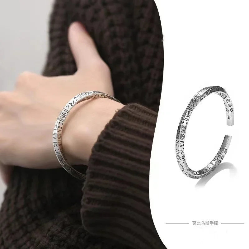 925 sterling silver, totem open bracelet, balance of wildness and elegance