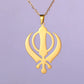 Dawapara Sikhism Necklace Khanda Kirpan Sword Symbol Religious Protection Amulet Stainless Steel Jewelry
