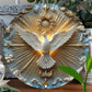 Christ the Spirit Dove Wall Art aluminum metal logo with 3D relief effect Chinese wall hanging multi-purpose decoration 8x8 inch