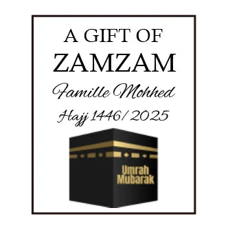 100pcs Custom A Gift Of Zam Zam Sticker Water Bottle Label Wedding Favours Hajj Umrah Mubarak Nikkah Adhesive Guest Gift Baptism