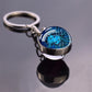 Circuit Board Pattern Keychains Double Sided Glass Ball Pendant Key Chains Computer Geek Keyring Creative Fashion Jewelry Gifts