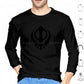 Khanda Hoodie Cotton Long Sleeve Khanda Sikhi Sikh Sikhism Religion Religious Punjab Punjabi Singh Kaur Sikh Symbol
