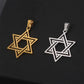 EUEAVAN 1pc Jewish Star of David Hexagram Pendant Stainless Steel Amulet Charms for Jewelry Making Necklace Supplies