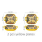 1 piece of 9-inch Bohemian style salad plate with double ear ceramic pasta dish, can be used for oven, microwave