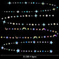 Iridescent Star Moon Circle Dot Hanging Garland Ramadan Eid Mubarak Decoration Twinkle Wedding Baby Shower Birthday Party Decor