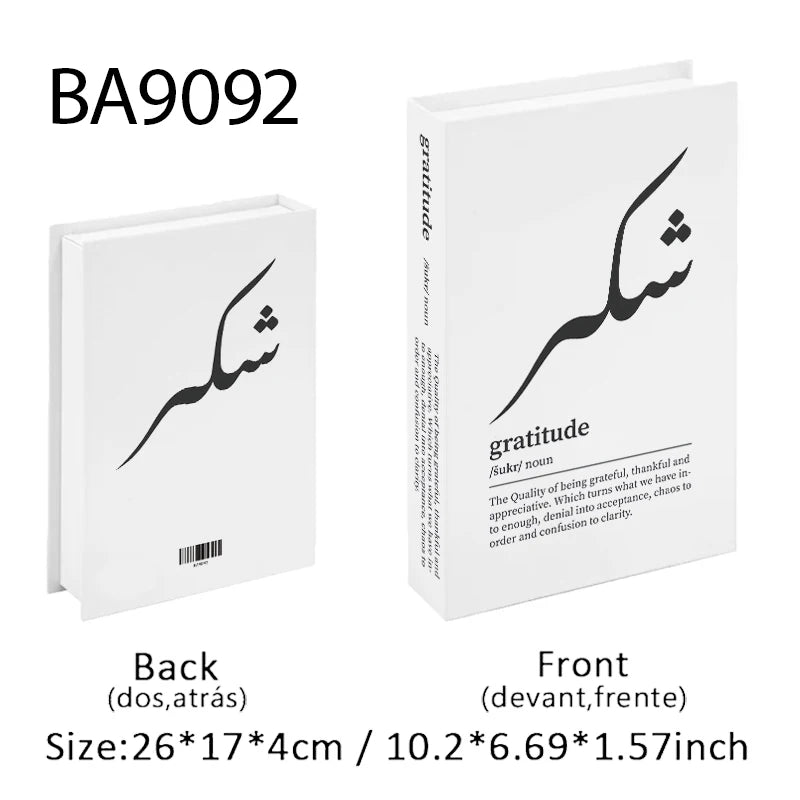 Islamic Mosque Luxury Fake Book Storage Box Kaaba Decorative Books Home Decor Coffee Table Bedroom Ornament Interior Decoration