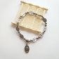 12PD Crystal Beads Stretch Rosary Bracelets with Crucifix Pendants Prayer Bracelets for Men Women Unisex Jewelry