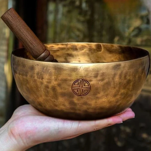 Nepal Full Moon Singing Bowl Mallet Cushion Sound Bowl Set Copper Music Therapy Sontherapy Sound Healing Meditation Instrument