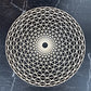 Wooden Flower Of Life Natural Symbol Sacred Geometry Ornaments Home Decoration Chakra Carved Coaster Wood Sign Wall Kitchen DIY
