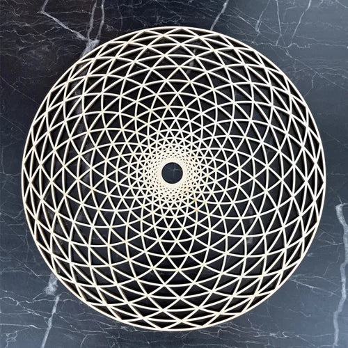 Wooden Flower Of Life Natural Symbol Sacred Geometry Ornaments Home Decoration Chakra Carved Coaster Wood Sign Wall Kitchen DIY