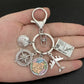 New ideas Earth plane keychain pendant earth compass personality memorial key ring gift for travel lovers