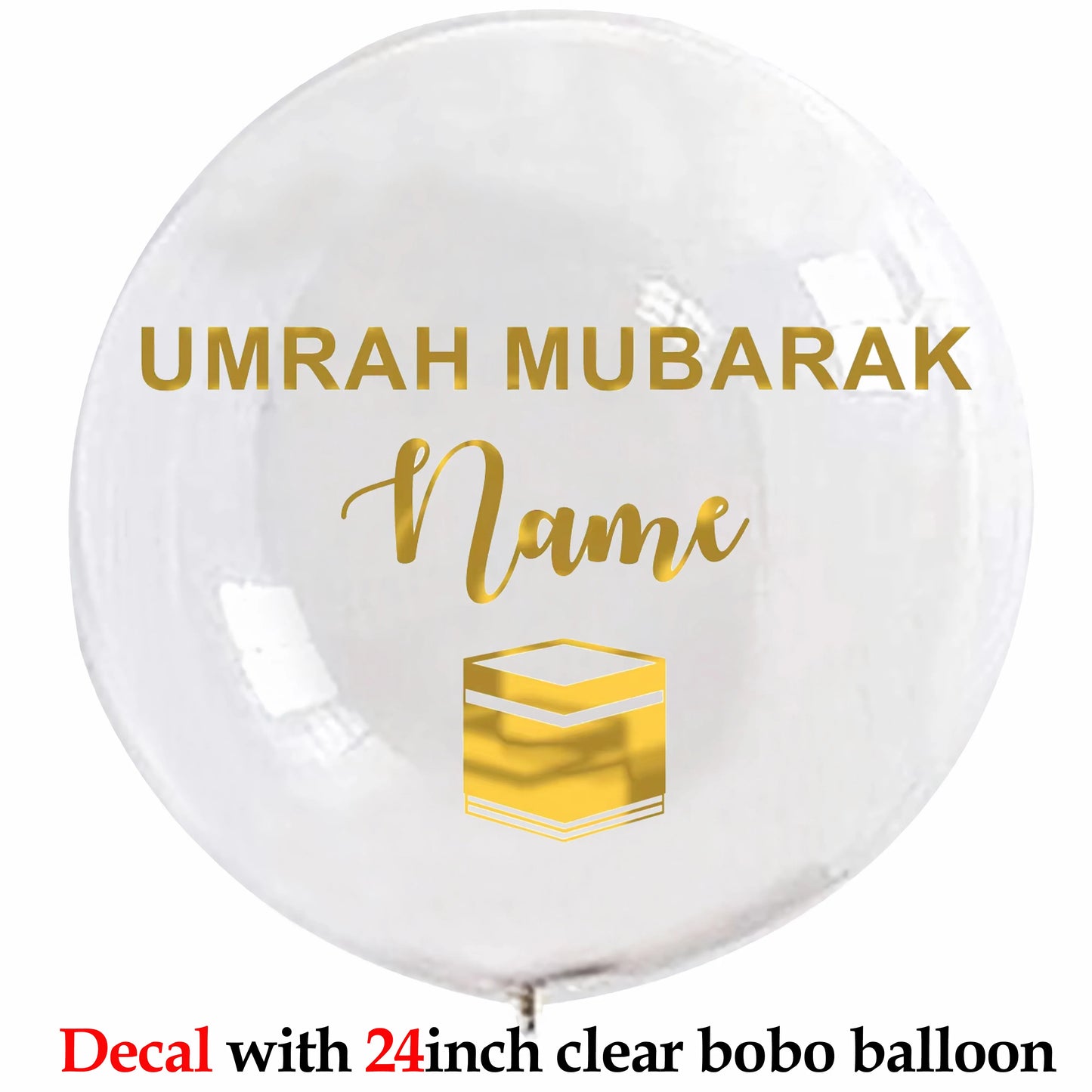 Custom Umrah Mubarak Balloon Helium Eid Balloons Sticker Muslim Islamic Festival Party DIY Decor Ramadan Kareem Decorations