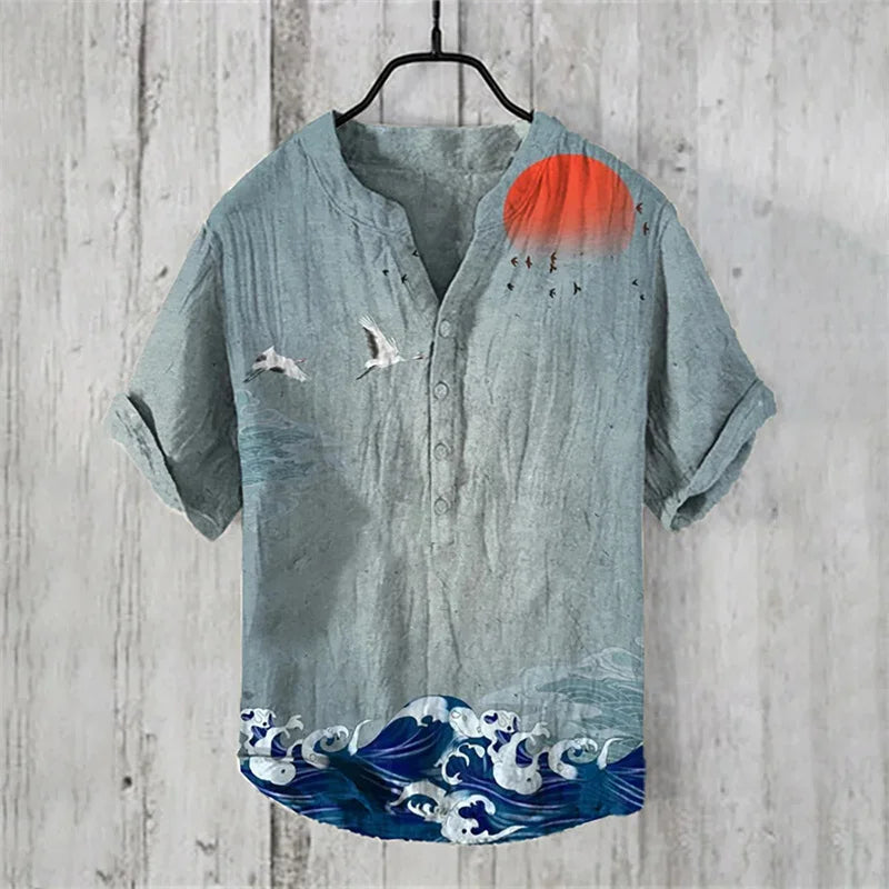 Spring and summer shirts for men and women, stylish casual Hawaiian style shirts, men's tops, comfortable fabrics, sizes XS-6XL