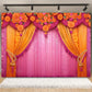 Indian Traditional Photography Background Marigold Green Leaf Hindu Indian Wedding Holi Flowers Garland Anniversary Backdrops