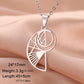 Dawapara Fibonacci Spiral Necklace Sacred Geometry The Golden Ratio Pendant Stainless Steel Jewelry Valentine's Day Gift