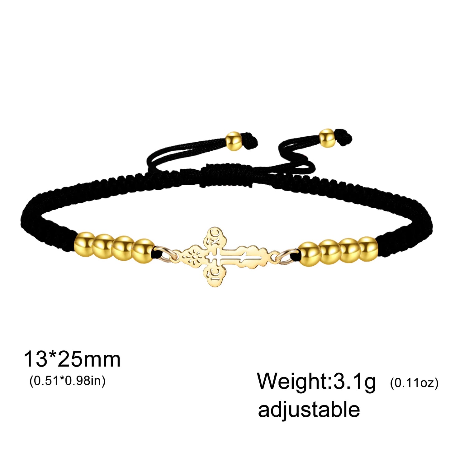 Dawapara Orthodox Bracelet for Women Men Vintage Faith Charm Bracelet Spiritual Gift Stainless Steel Religious Christian Jewelry