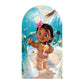 Children's Birthday Party Decoration Moana Princess Themed Arch BackdropCustomizable Baby Shower ChristeningParty Backdrop Props