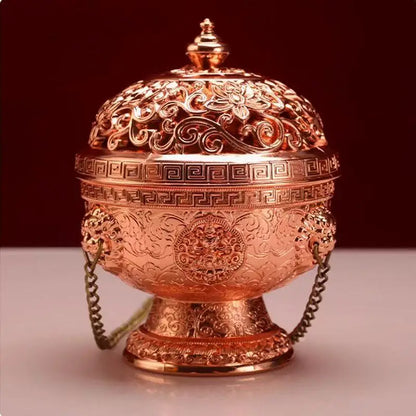 Multicolor Hanging Incense Burner Retro Copper Eight Auspicious Aromatherapy Stove Meditation Smoke Furnace Altars Buddhist Item