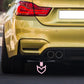 Rear Bumper Warning Ring Ring Devil Heart-Shaped Car Hand Strap Creative Unique Easy To Install Rear Bumper Warning Ring For Car