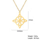 Double Amulet Protection Necklace witch Knot Pentagram Tetragrammaton Stainless Steel Protection Jewerly Wholesale