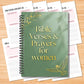 1PC Green Bible Verses & Prayers For Women Spiral Notebook, Christian Prayer Journal With Gold Dove & Olive Branch, Faith-Based