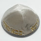 New 19cm Velvet Kippah with Embroidery With Hebrew Letters for Men Yamaka Hat Kippot Black White