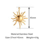 3Pcs Large Casting Vortex Face Sun Charms Stainless Steel Heart Celestial Pendants Fashion Jewelry Making DIY Bracelets Necklace