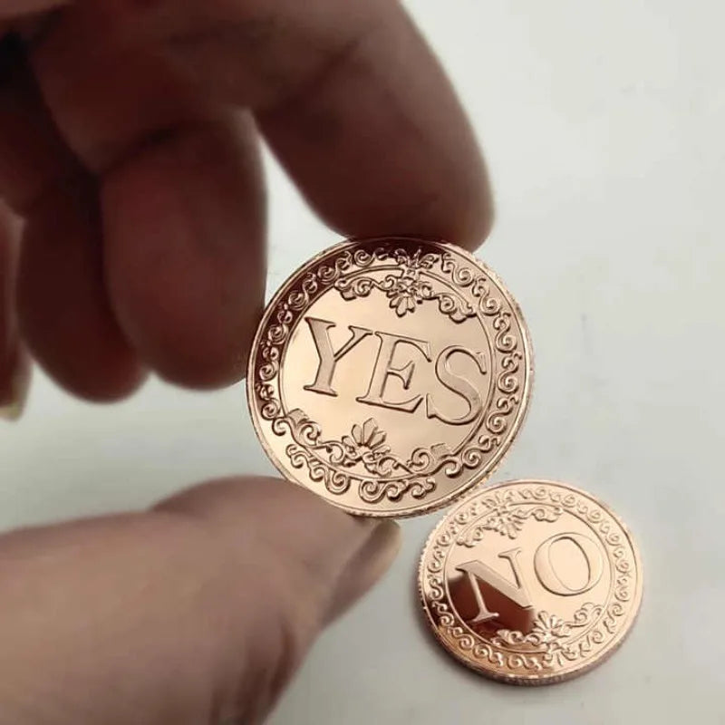 YES NO Decision Coins Magic Coin Collections Good Luck Vintage Antique Bronze Wish Lucky Coin US Coins Commemorative Gold Coins