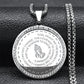Bible Lords English Serenity Prayer Hand Pendant Necklace for Women Men Stainless Steel Blessing Chain Jewelry collares NZZZ500