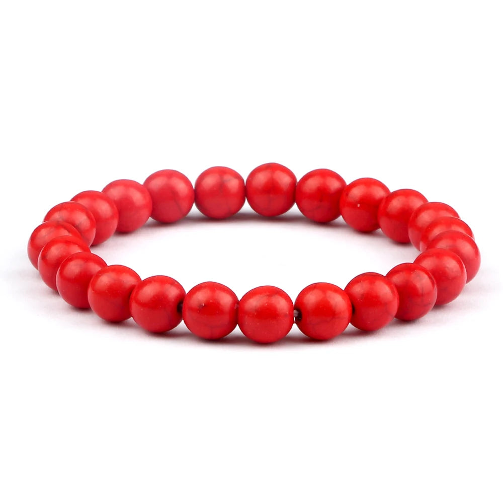 6/8/10MM Natural Stone Bracelet Red Pine Stone Prayer Beaded Bracelet Rosary Meditation Bracelets Men Women Yoga Jewelry Pulsera