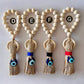 Wooden Guardian Amulet Tassel with Glass Evil Eye Bead Door-Knob Handle Hanging Modern Home Aesthetic Décor Home Decor Gift