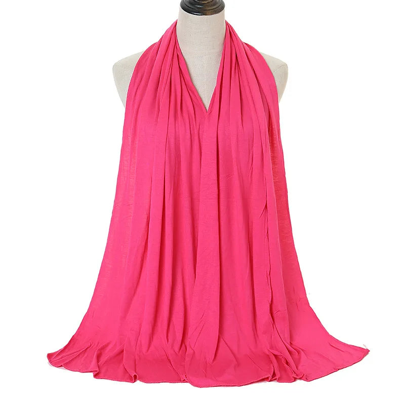 Premium Modal Cotton Jersey Hijab Scarf Muslim Long Shawl Women Plain Soft Turban Tie Head Wraps Africa Female Headband 170x60cm
