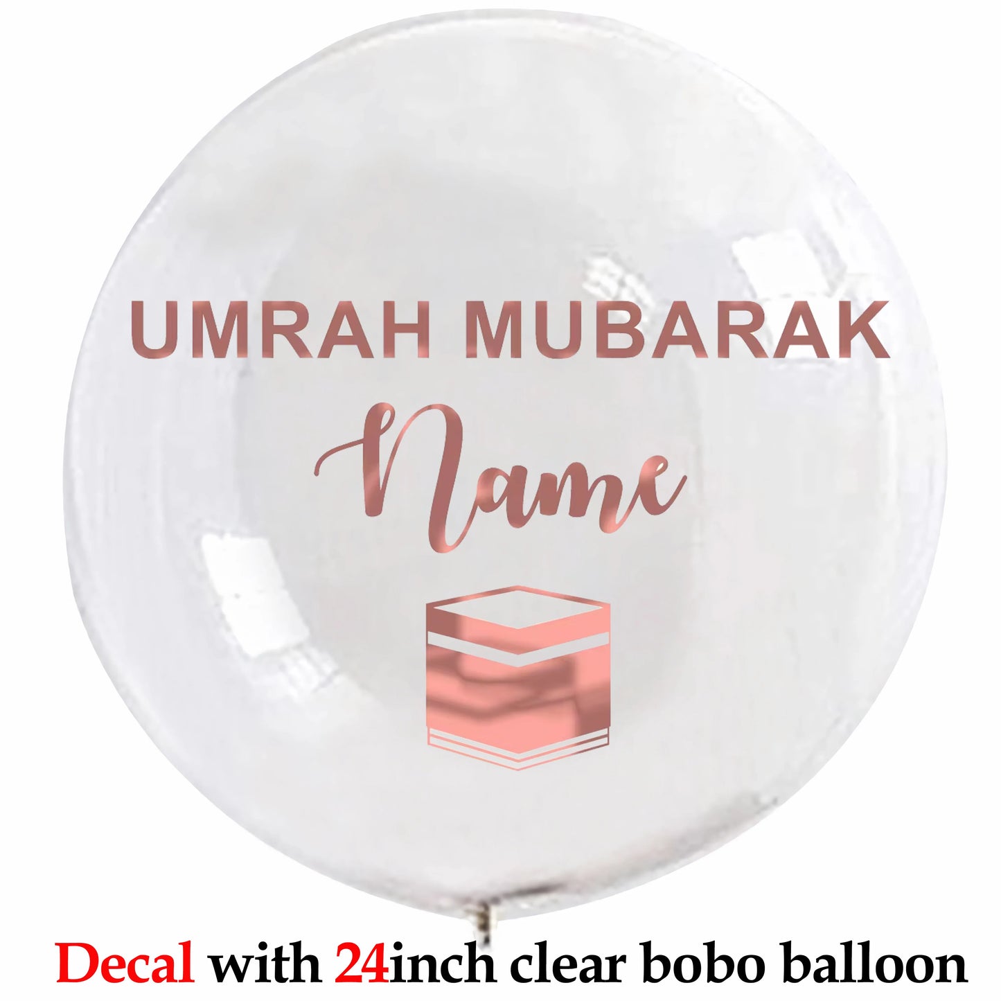 Custom Umrah Mubarak Balloon Helium Eid Balloons Sticker Muslim Islamic Festival Party DIY Decor Ramadan Kareem Decorations