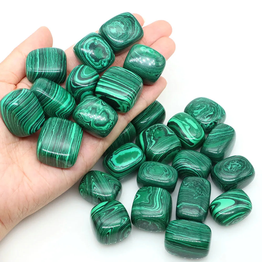 Malachite Turquoise Natural Tumbled Stone Healing Crystal Reiki Bulk Gem Quartz Mineral Specimen Tank Aquarium Garden Home Decor