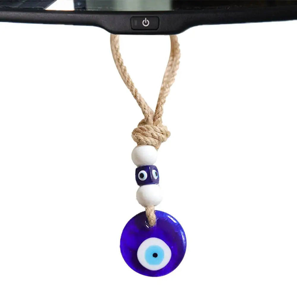 Devil Blue Eyes Car Pendant Turkish Blue Evil Eye Pendant Rear View Car Ornament Evil Eye Charm Car Decor Evil Eye Car Ornament