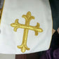 Clergy Stole Catholic Priest Stole Unisex Adults Catholic Mass Pastor Liturgical Overlay Embroidery Cross with Tassel