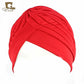 NEW Luxury Divas Stretchable turban Head wrap hat with beaded pendant women Headwear