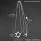 925 Sterling Silver Jewish Star of David Zircons Pendant Necklace for Women Silver Color Choker Chain Israel Magen Jewelry Gift