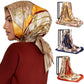 90*90cm Women Square Silk Scarf Luxury Brand Large Shawl Neckerchief Print Headband Female Foulard Bandana Wraps Hijab Scarves
