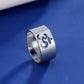 LIKGREAT Buddhism Indian Yoga Om Symbol Rings for Women Stainless Steel Supernatural Religious Talisman Amulet Jewelry Gifts New