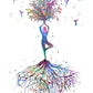 Spirituality Yoga Tree Khanda Sikh Symbol Couple Meditation  Art Poster Canvas Painting Wall Prints Picture Yoga Room Home Decor