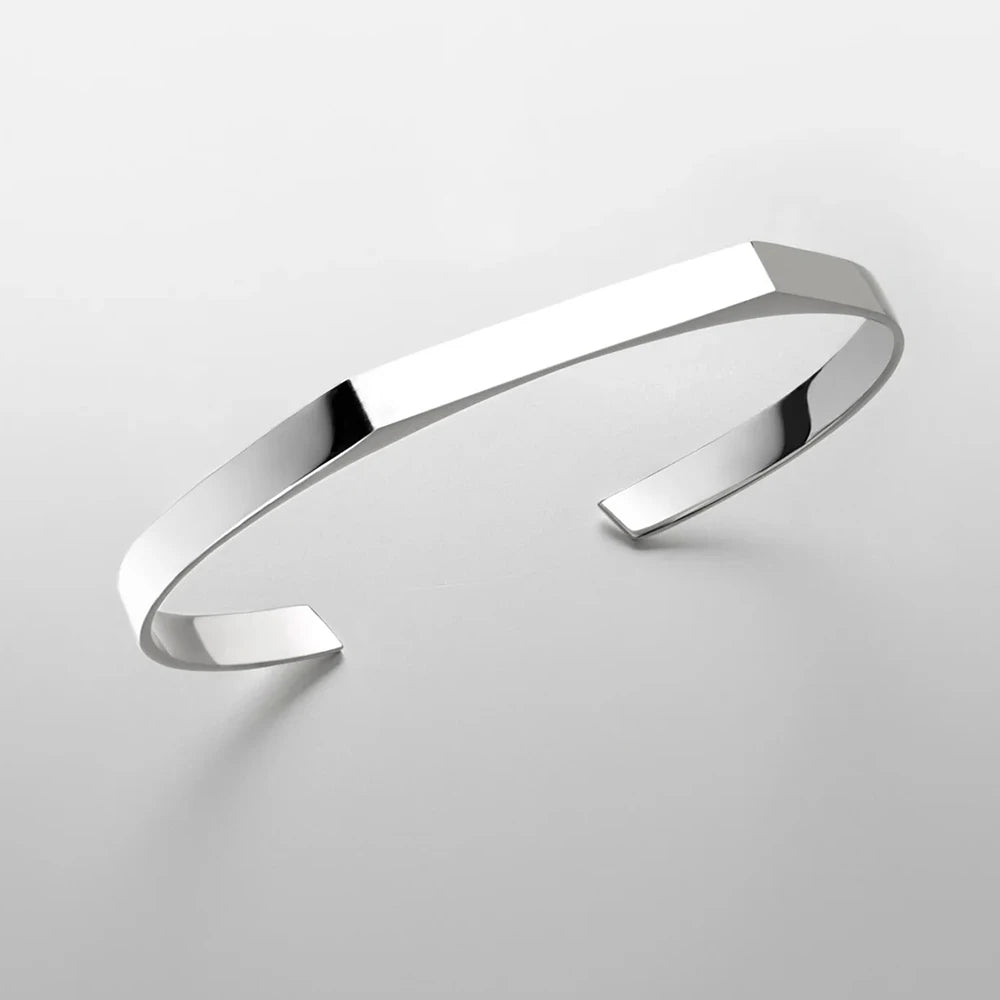 ELANDIS Wide 5MM Stainless Steel Bracelet Gold Plated Men's Minimalist Accessories Wholesale