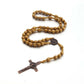 Hand-made Wooden Rosary Necklaces Catholic Necklaces Christian Prayer Chain for Men Women Jewelry Religious Gift