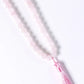 JD 10mm Natural Rose Quartz Bracelet Tassel Pendant 33 Prayer Beads Islamic Muslim Tasbih Allah Mohammed Rosary For Women Men