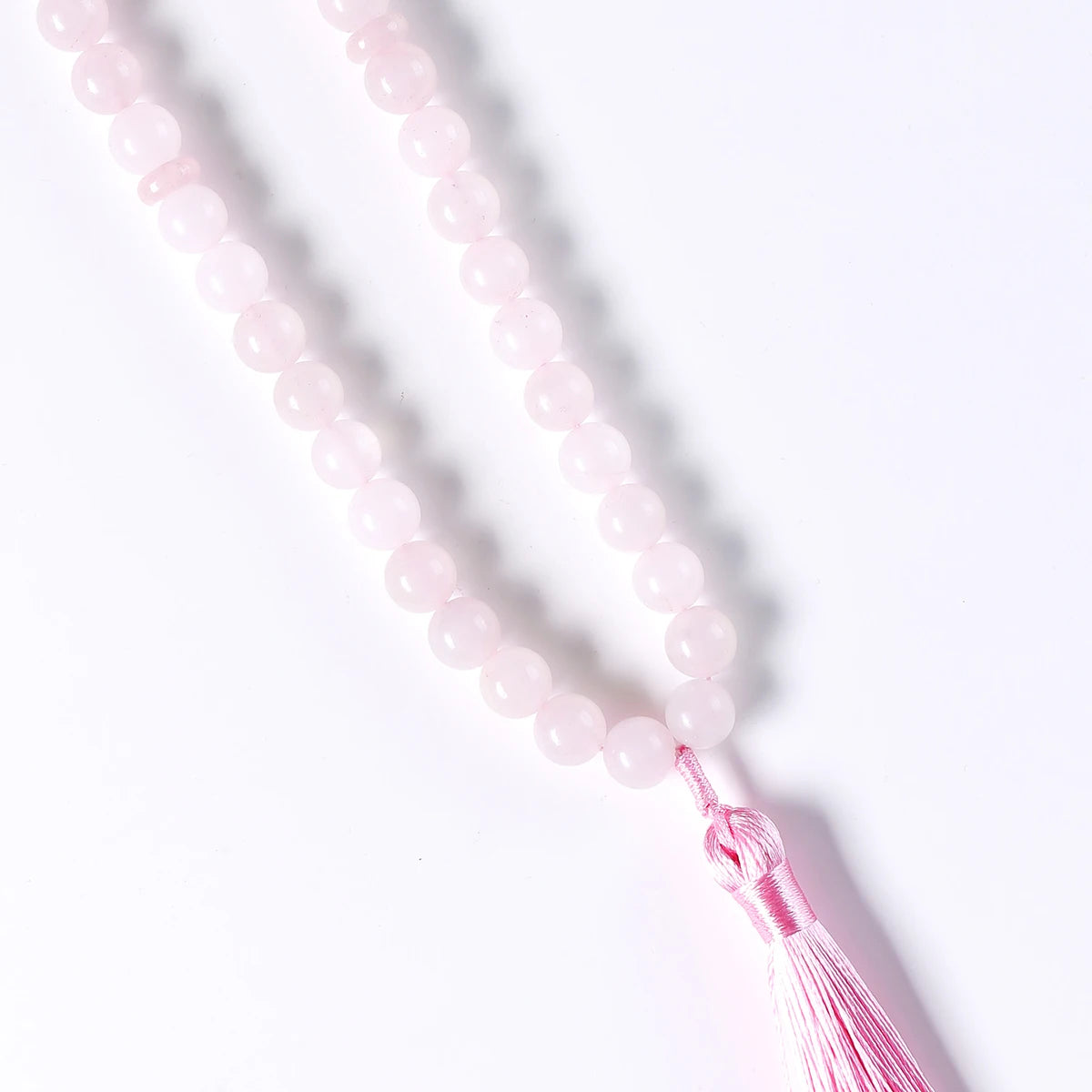 JD 10mm Natural Rose Quartz Bracelet Tassel Pendant 33 Prayer Beads Islamic Muslim Tasbih Allah Mohammed Rosary For Women Men