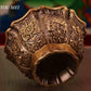 Tibetan Eight Auspicious Symbols Carved Brass Holy Altars Bowl,Tantric Indoor Desktop Water Cup,9 cm Sacred Bowl Buddhist Item