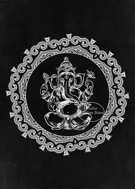 Golden Om Hindu Symbol Ganesha Poster  Indian God Canvas Prints Wall Art for Living Room Bedroom  Minimalist Decor Spiritual Hom