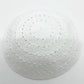 DMC Kippah Dome Handmade White Knitted Yarmulke Kippot 16/19cm