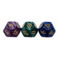 3Pcs Astrology Dice D8 D12 Tarot Dice Polyhedral Pearl Pattern Dice for Divination Astrology Tarot Cards Accessory